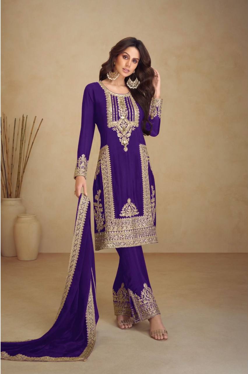 Chinon Silk Kurti Set