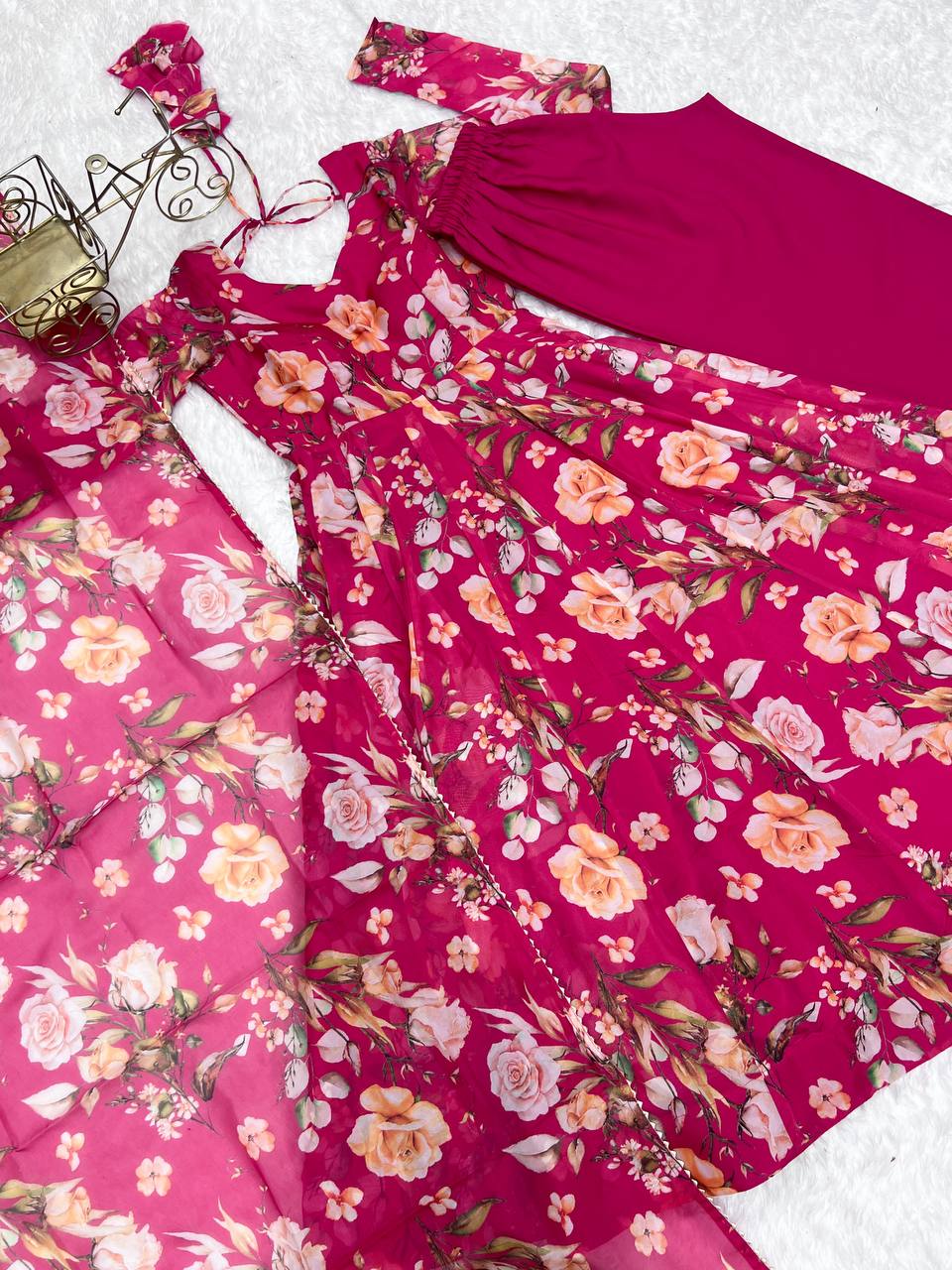 Organza anarkali