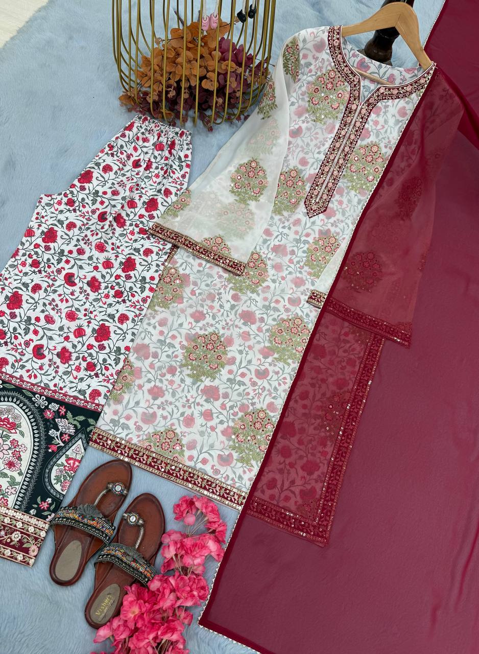 Zariah Bloom – Embroidered Organza Elegance