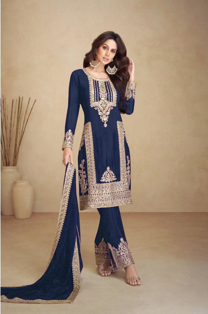 Chinon Silk Kurti Set