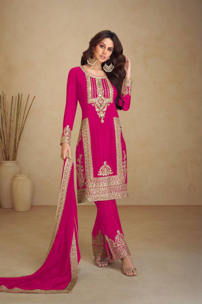 Chinon Silk Kurti Set