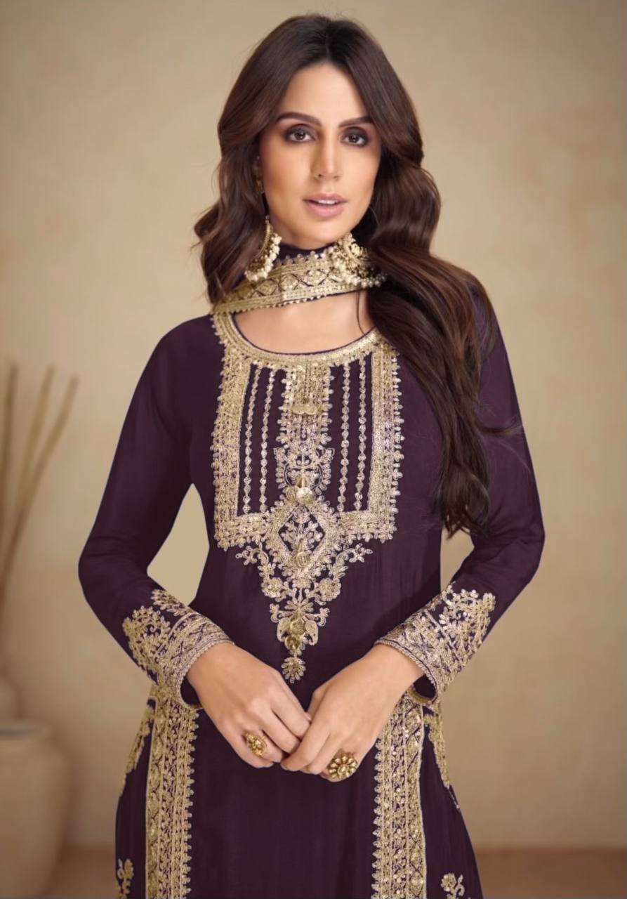 Chinon Silk Kurti Set