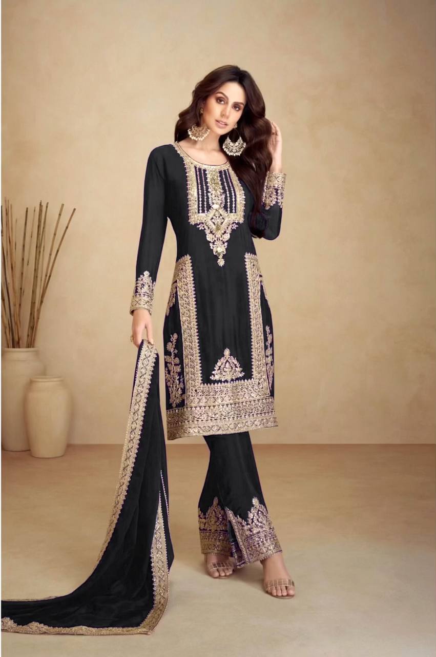 Chinon Silk Kurti Set