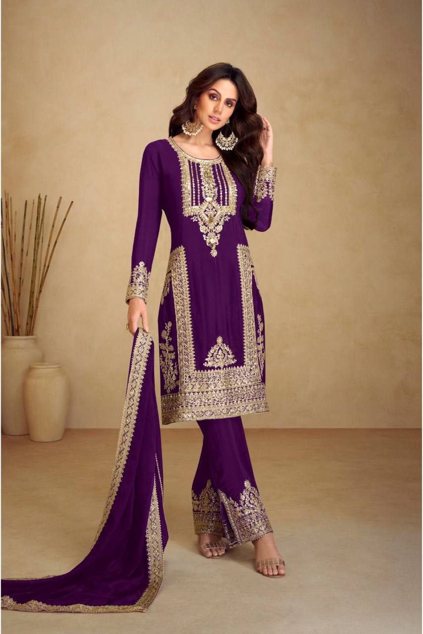 Chinon Silk Kurti Set