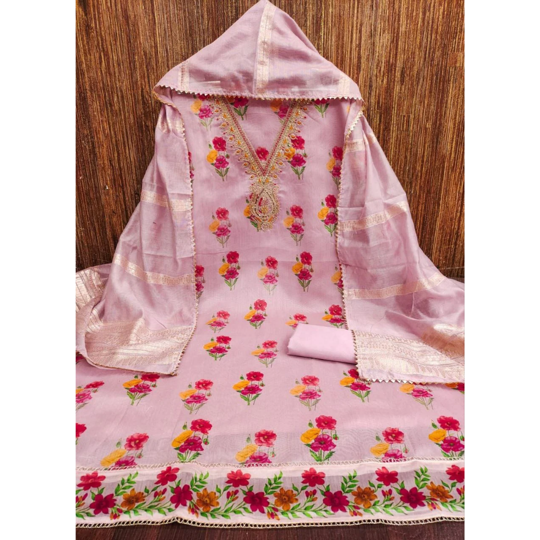 Elegant Chanderi & Banarasi Set