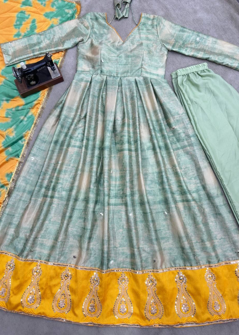 Digital Bloom Gown Set