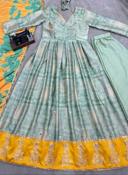 Digital Bloom Gown Set