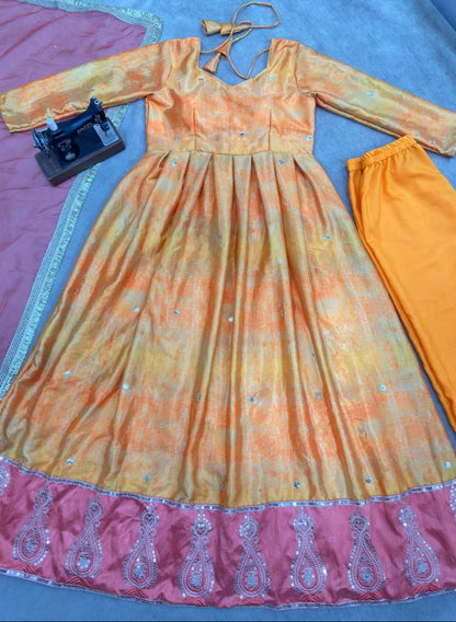 Digital Bloom Gown Set