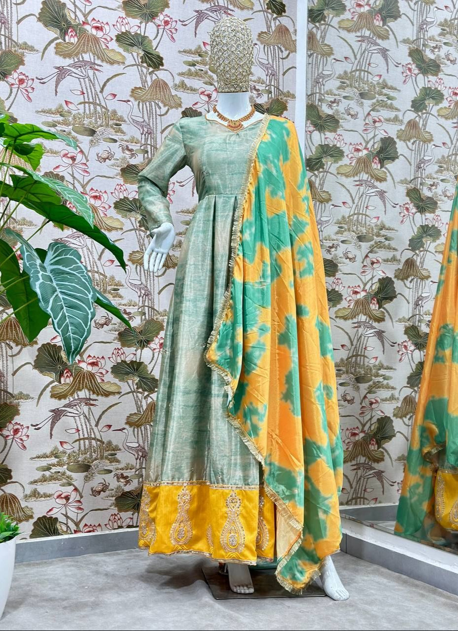 Digital Bloom Gown Set
