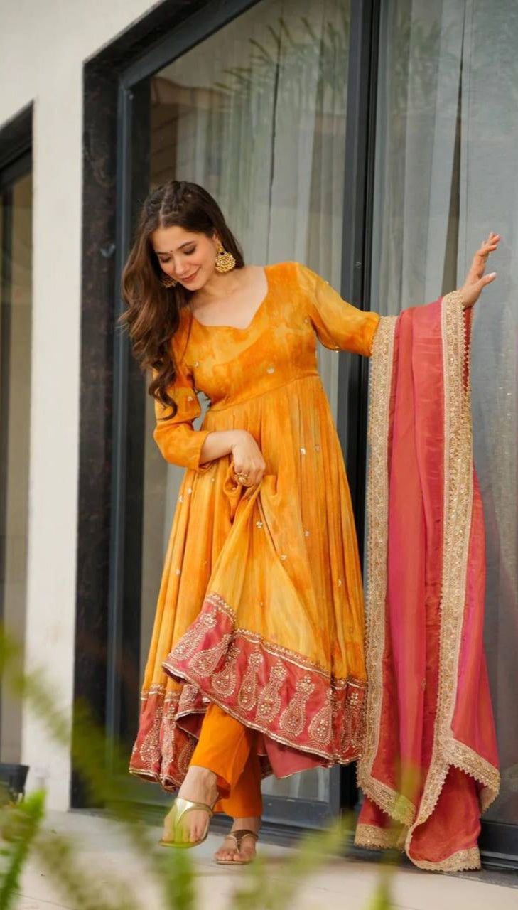 Digital Bloom Gown Set