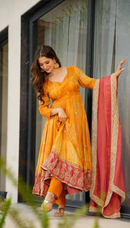 Digital Bloom Gown Set