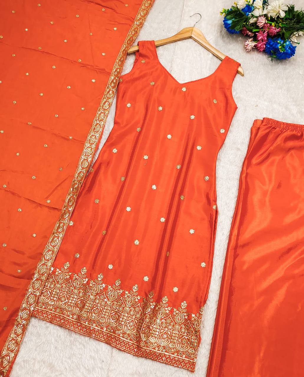 Exquisite Silk Kurti Set