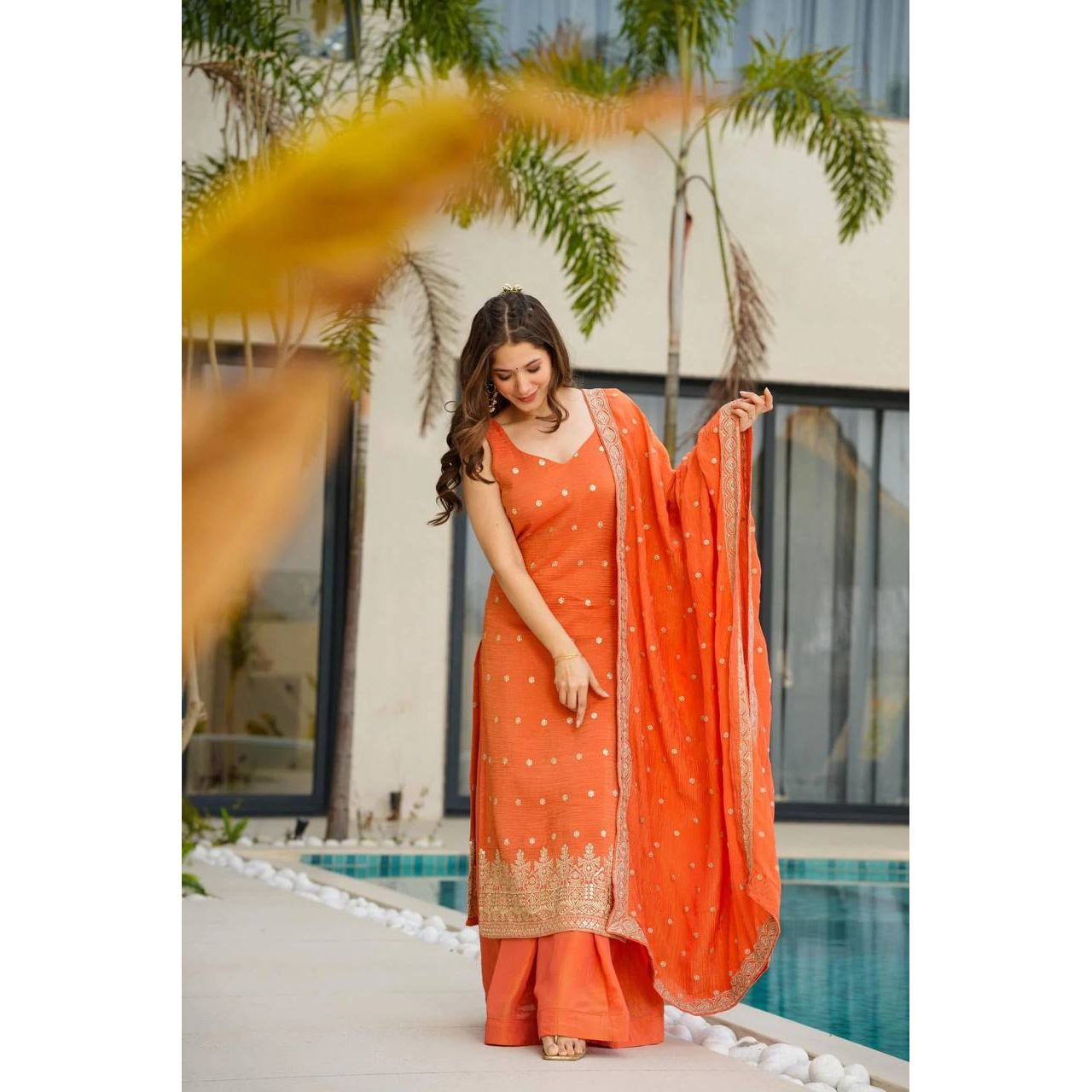 Exquisite Silk Kurti Set