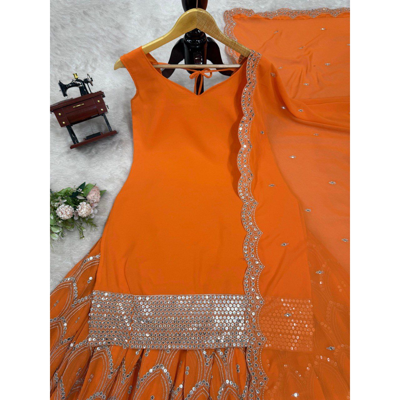 Faux Georgette Glamour Set