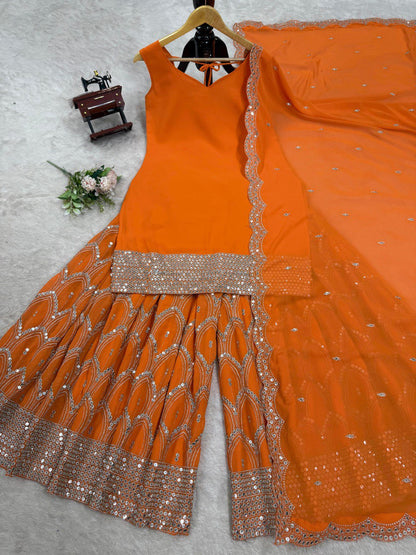Faux Georgette Glamour Set
