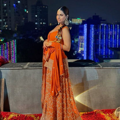 Faux Georgette Glamour Set