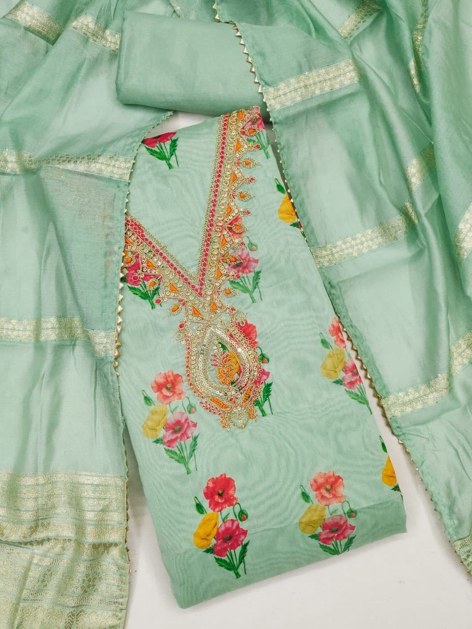 Elegant Chanderi & Banarasi Set