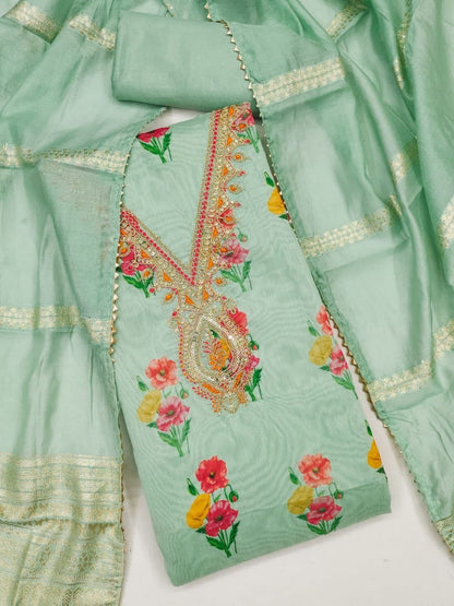 Elegant Chanderi & Banarasi Set