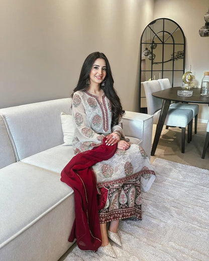 Zariah Bloom – Embroidered Organza Elegance