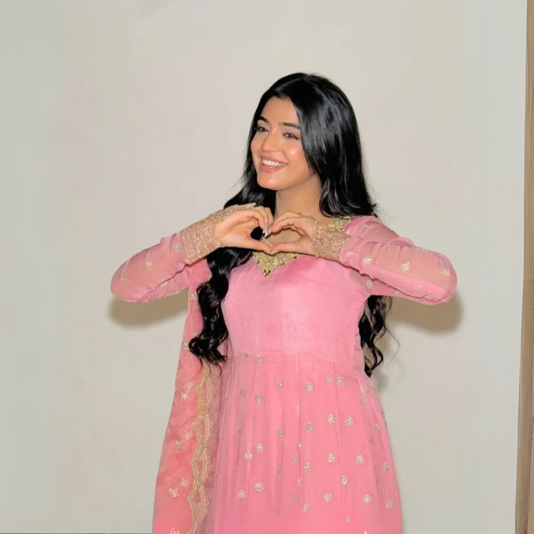 Laiba khan special dreamy pink anarkali