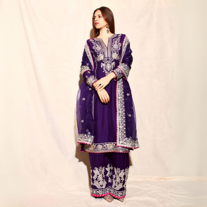 Kalki Inspired Chinon Sequins Ensemble – Regal Edition