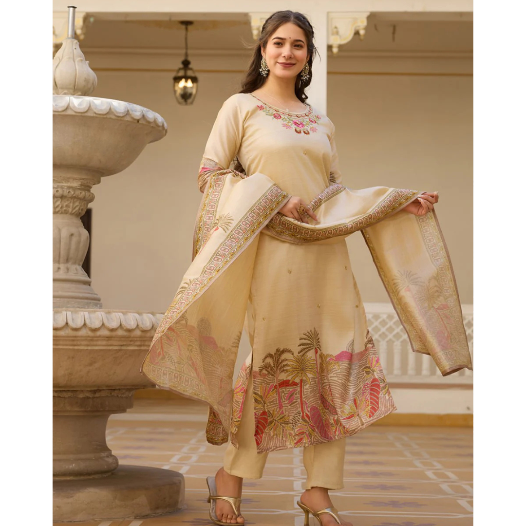 Kurta with Pant And Dupatta Sets