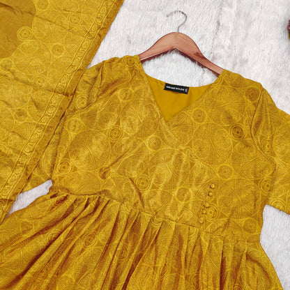 Bandhani Bliss anarkali suit set