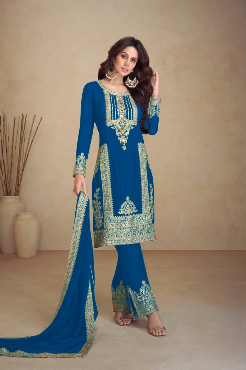 Chinon Silk Kurti Set
