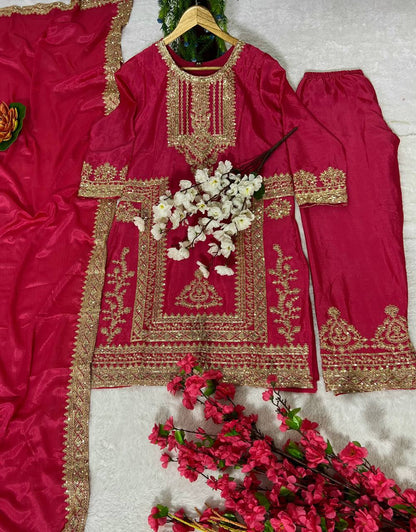 Chinon Silk Kurti Set