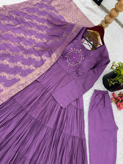 Designer Silk Flair Gown