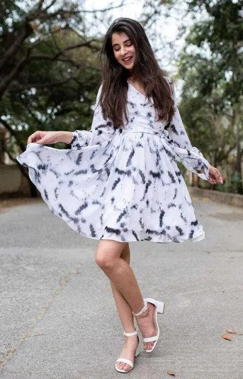 White Fit & Flare Midi Dress