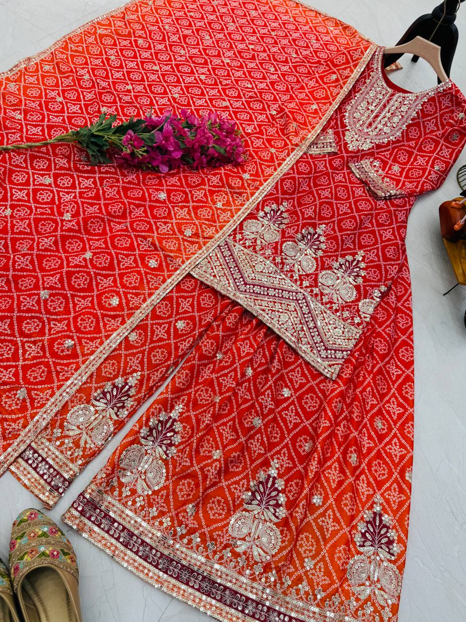 Silk Elegance Sharara Set