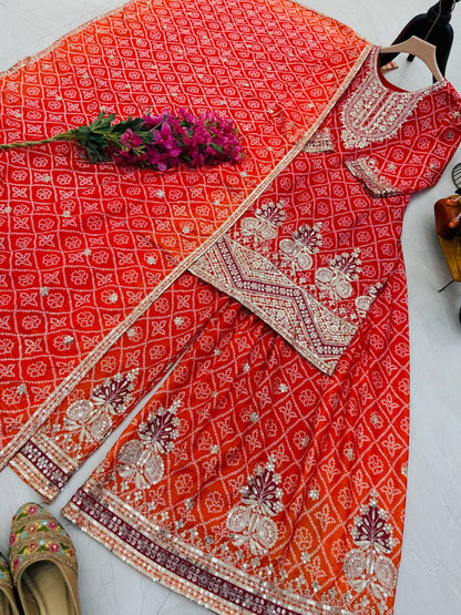Silk Elegance Sharara Set