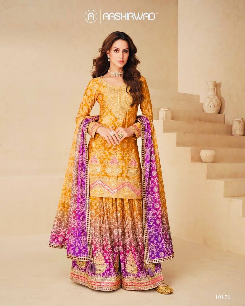 Silk Elegance Sharara Set