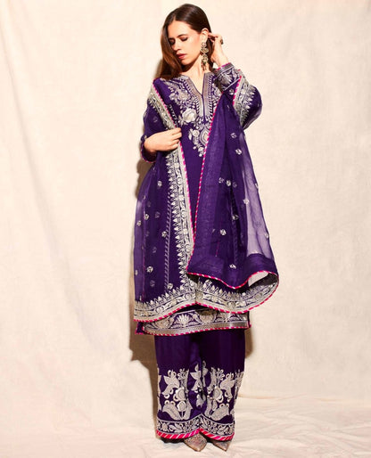 Kalki Inspired Chinon Sequins Ensemble – Regal Edition