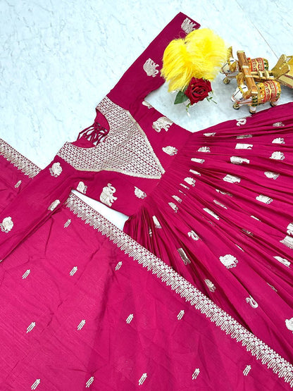 Fox Georgette Heavy Embroidered Gown with Dupatta