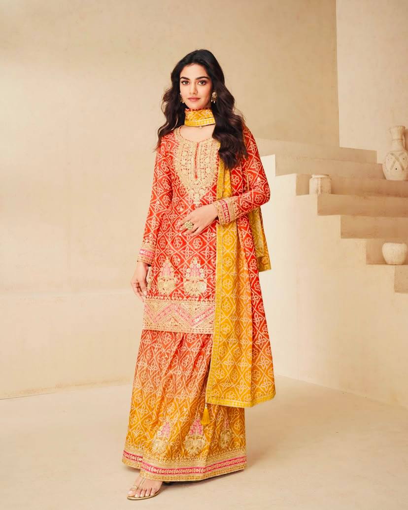 Silk Elegance Sharara Set