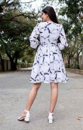 White Fit & Flare Midi Dress