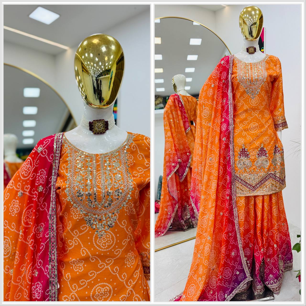 Silk Elegance Sharara Set