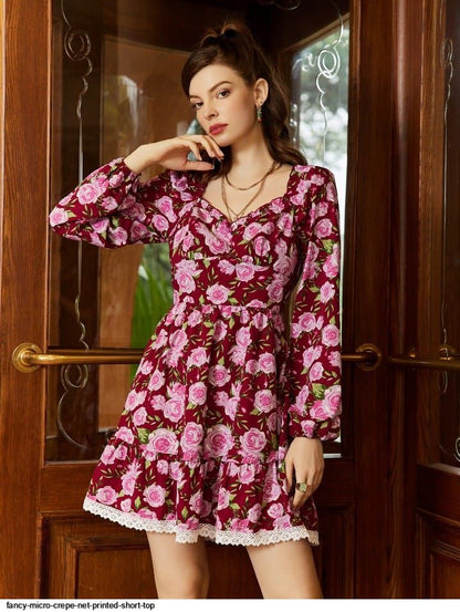 Maroon Fit & Flare Midi Dress – Sleek & Stylish
