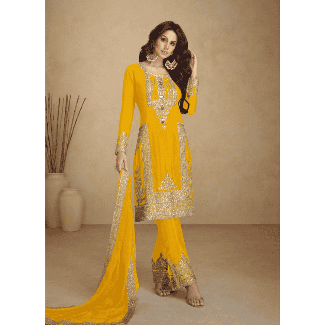 Chinon Silk Kurti Set