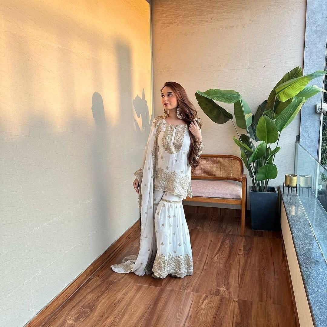 Designer Sharara Grace suit set