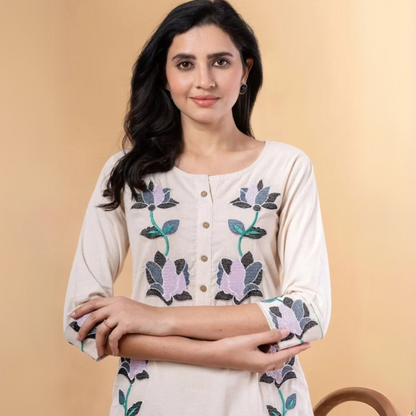 Tamanna Cotton Embroidered Pant Set